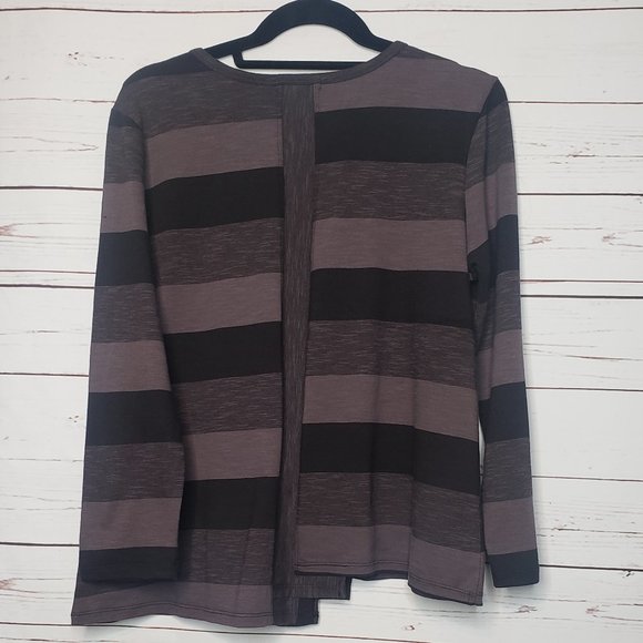 Habitat Tops Habitat Striped Asymmetrical Top Poshmark